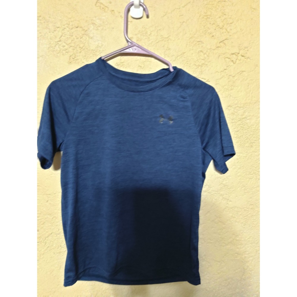 Under Armour Boys Tech 2.0 Short Sleeve T-Shirt Navy Blue Heather YLG Large